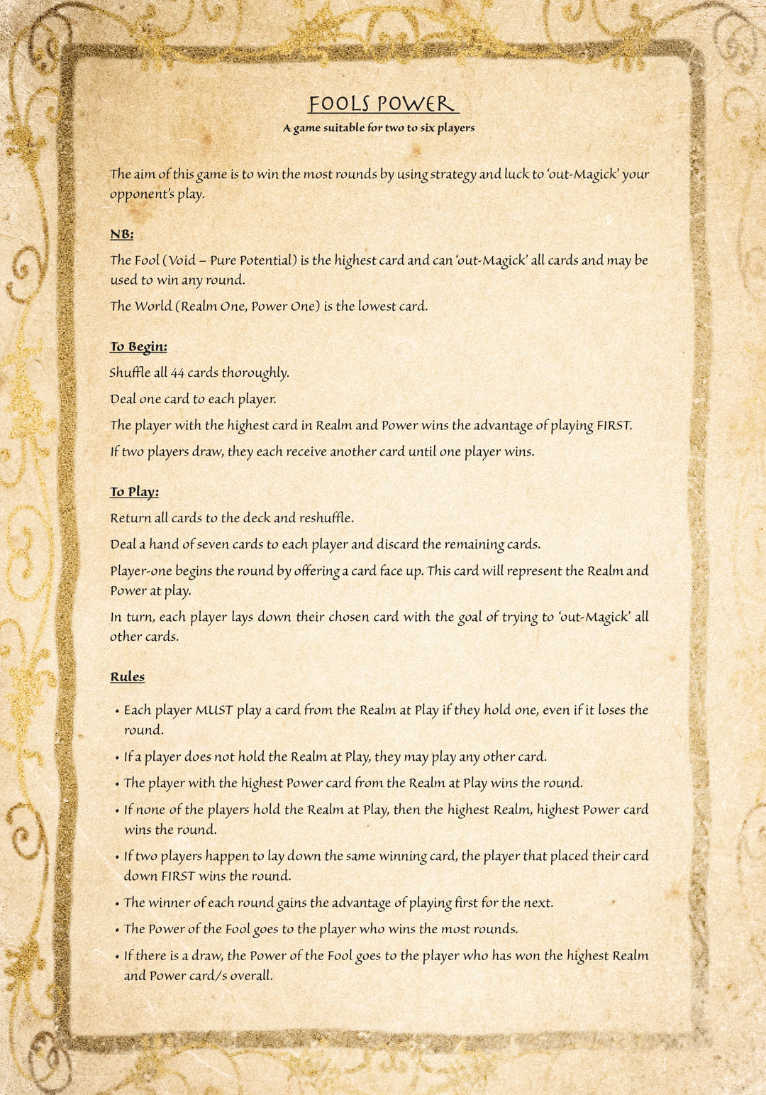 Six Realms Tarot